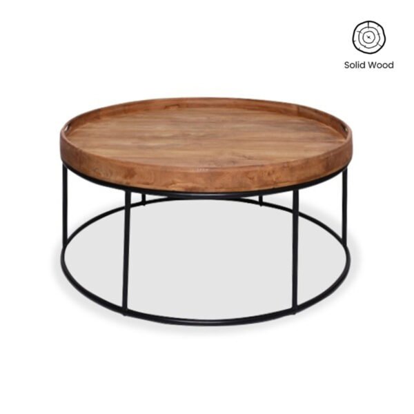 Denver Teak Round Coffee Table Large