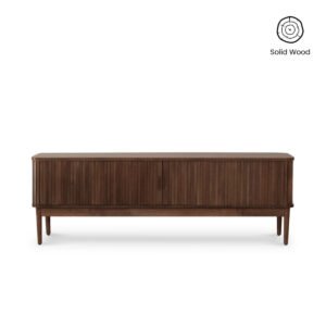 Sleek Walnut Entertainment Unit