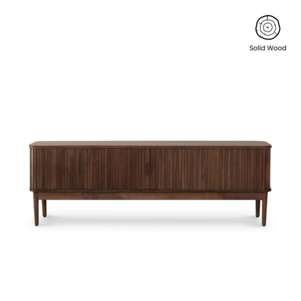 Sleek Walnut Entertainment Unit